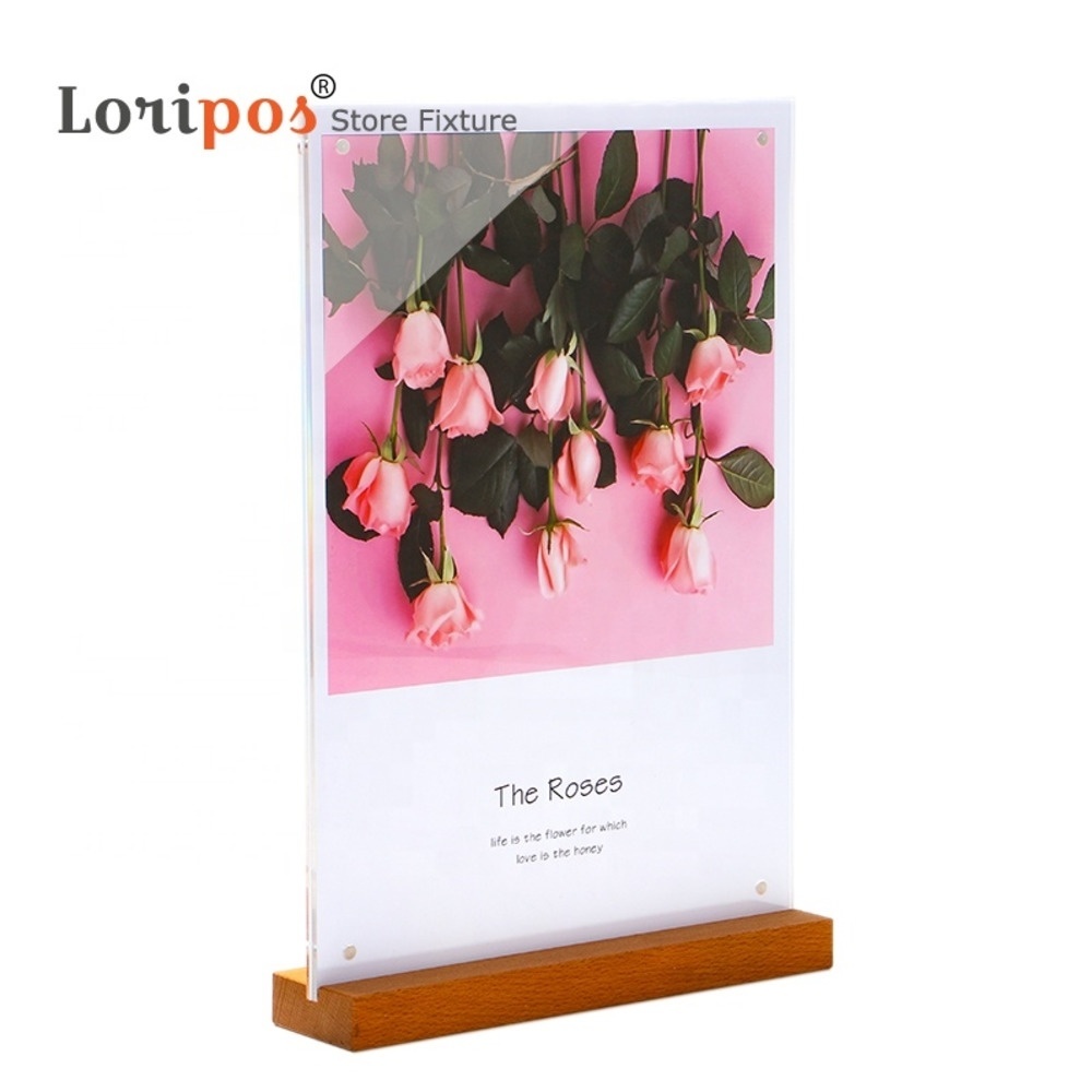 A5 Menu Acrylic Sign Note Table Poster Price Tag Holder Display Stand for Store Restaurant Hotel-image-755200909