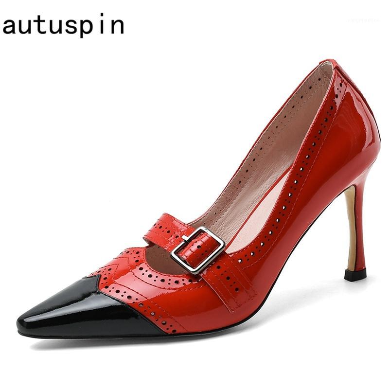 

Autumn Newest Women Sexy Pointed Toe Patent Leather High Heels Red Pumps 2020 Fashion Hollow Out Stilettos Shoes Wedding Woman1