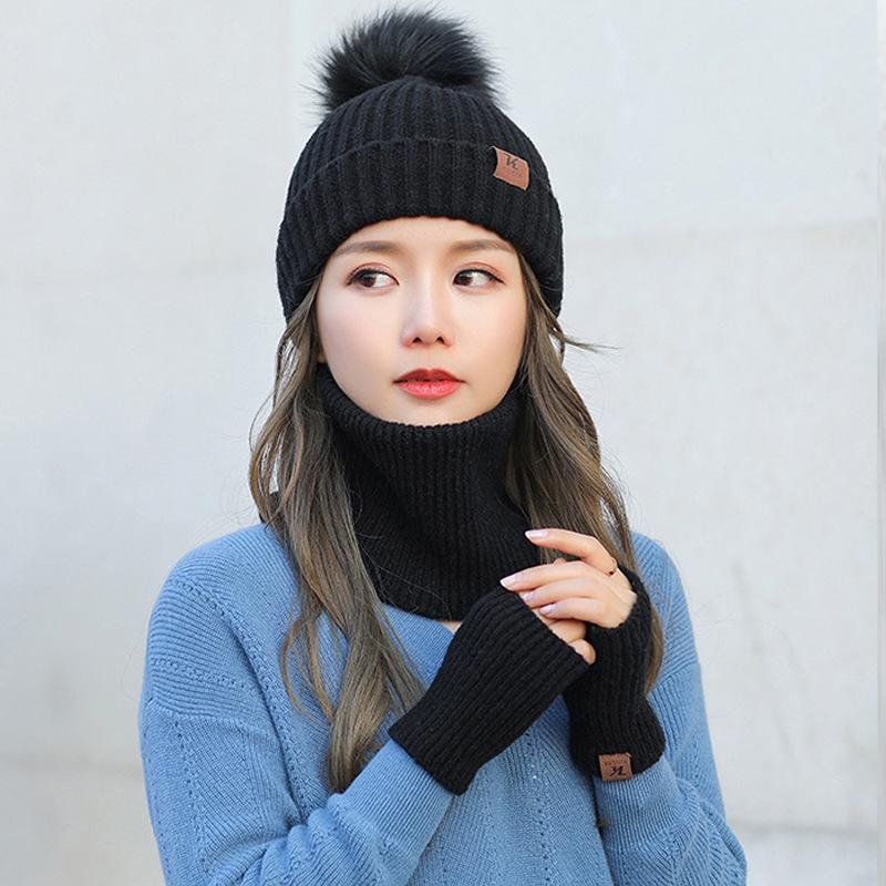 

Gloves, neck, hat, suit, ladies, winter tide, solid cap, warm scarf, knitted earwarm ball, 12