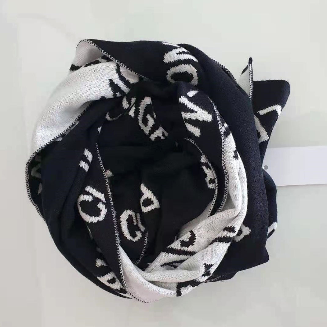 

2021 Scarf for men Letter Pattern mans Wool Thick Scarfs Warm Scarves Size 180X32CM no box