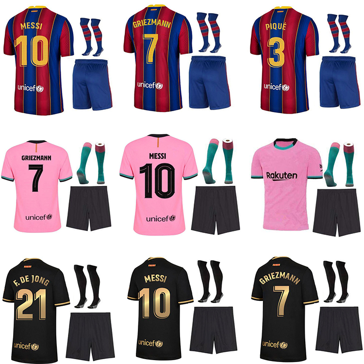 

Soccer Jersey BARCA 2021 camiseta de futbol ANSU FATI 2020 2021 GRIEZMANN SUAREZ Football Shirt Men Kids Kit, Black;yellow