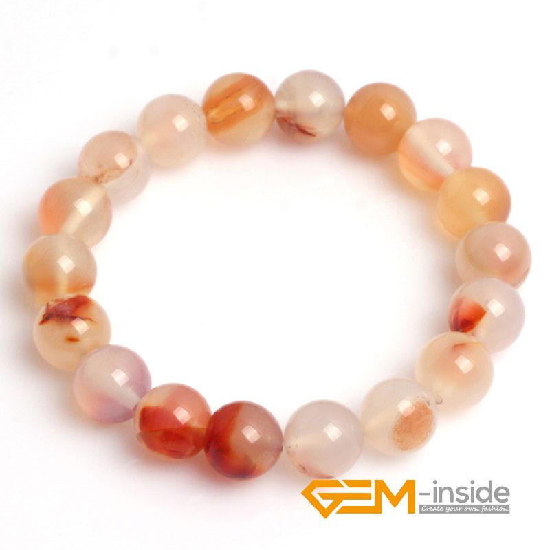 

Red Leave Carnelian Bracelet: 6mm To 12mm Natural Stone Beads Bracelet DIY Jewelry Bracelet Elastic Rope For Women Free Shipping