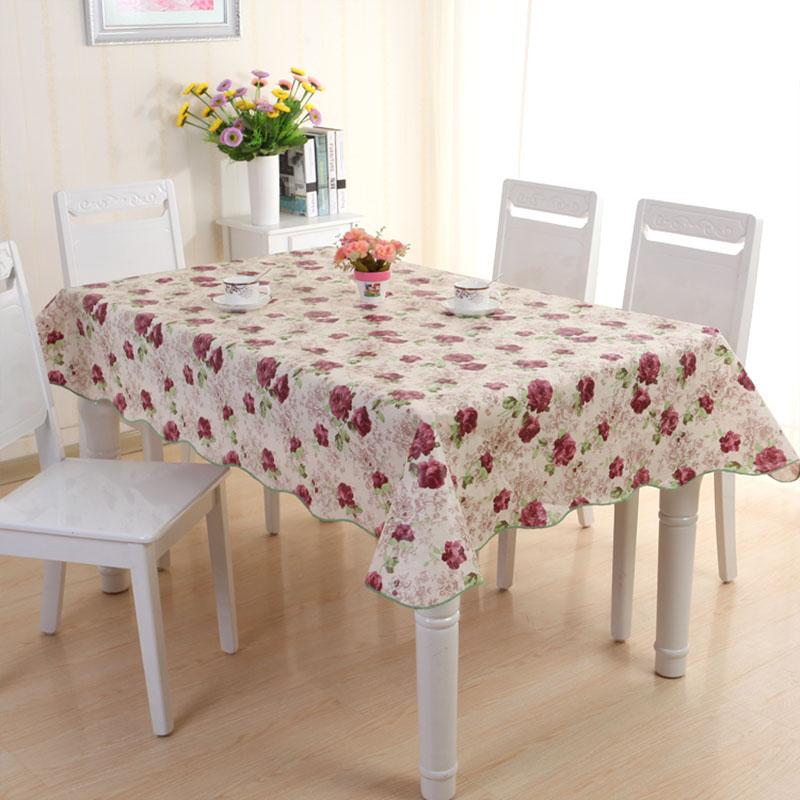 

Oil-Proof Plastic Waterproof Rectangular Anti-Scalding PVC Tablecloth Kitchen Home Accessories Table Cover, Green grid