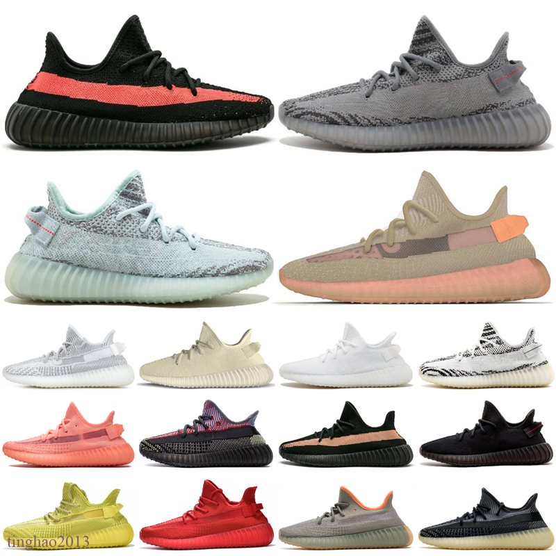 

Tail Light Cinder Reflective Kanye West Mens Women Running Shoes Yecheil Zebra Blue Tint Static Desert Sage Earth Sports Outdoor Shoe, Color 7