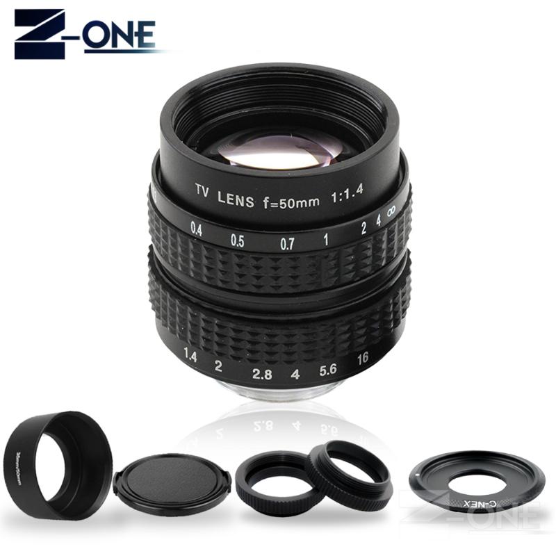 

50mm F1.4 CCTV TV Movie lens+C Mount+Macro ring+hood for Sony E Mount Nex-5T Nex-3N Nex-6 Nex-7 Nex-5R A6300 A6100 A6000 A6500