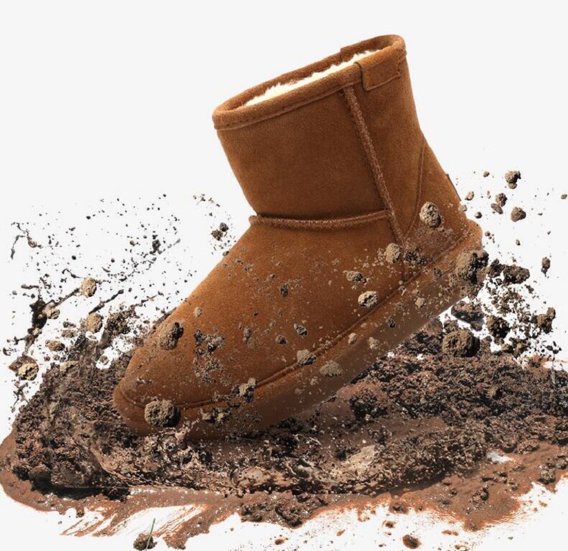 

Designer winter Lady women australia snow boots girls snow fur furry satin boot ankle booties fur leather outdoors shoes, Chotocate