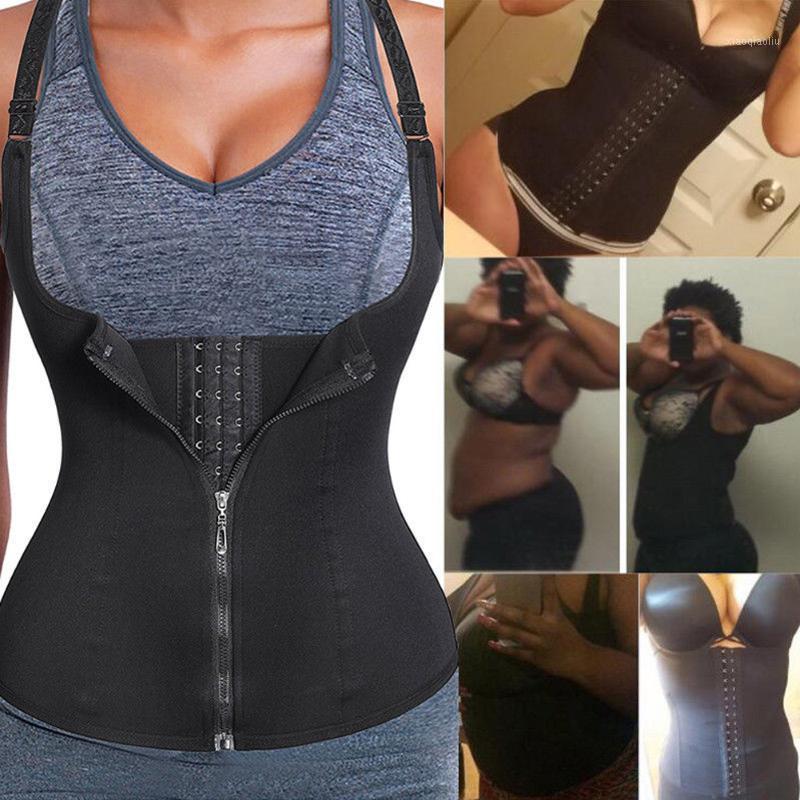 

Women Body Shaper Fitness Waist Support Tummy Control Waist Trainer Cincher Underbust Corset Shapewear Gym Sportwear1, Black