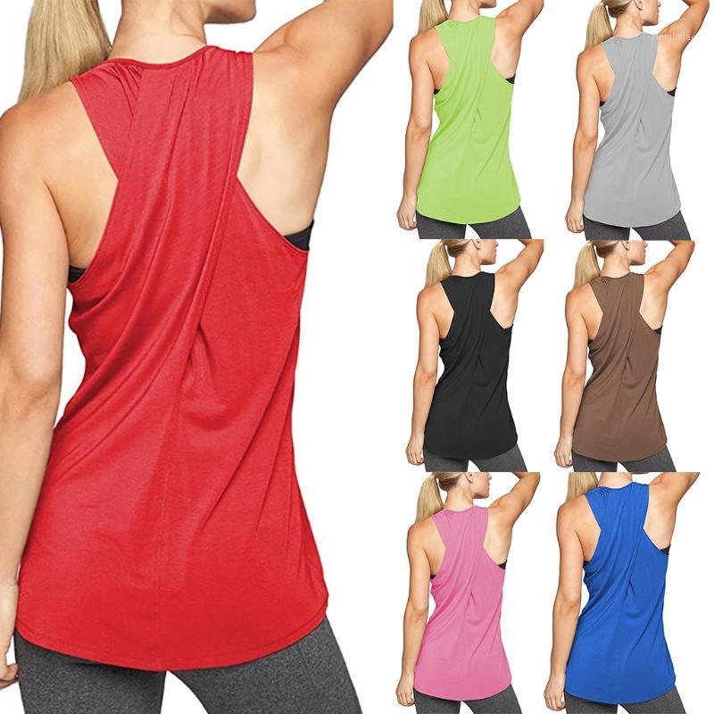 

Curve Sexy Back Cross Hollow Yoga Shirt Loose Workout Top Women Sleeveless Vest Gym Sports Quick Dry Running Tank Top1