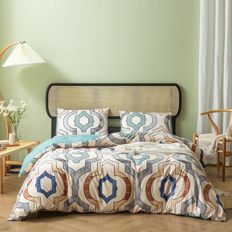 

Aggcual bohemian bedding set king size high geometry Quality duvet cover set double bed simple home accessories modern 3pcs be83