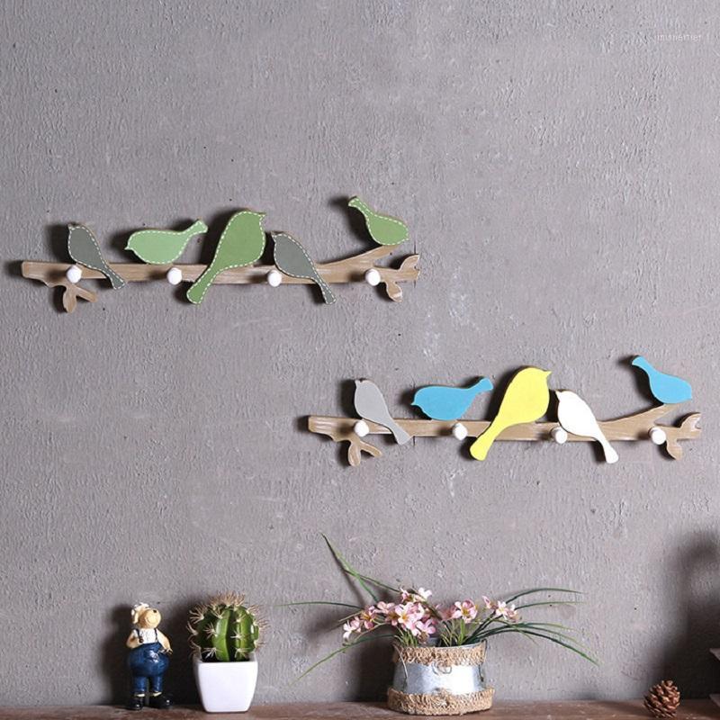 

Creative Home Interior Decor Bird Wood Coat Hook Rail Clothes Hanger Children Bedroom Living Room Wall Door Hanging Decorations1