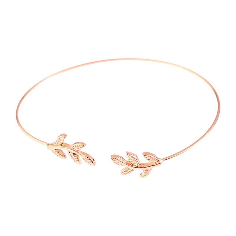 

Bangle Fashion Adjustable Vintage Sweety Leaves Bracelet Open Cuff Bracelets Bangles For Women Wedding Jewelry DIY Gift