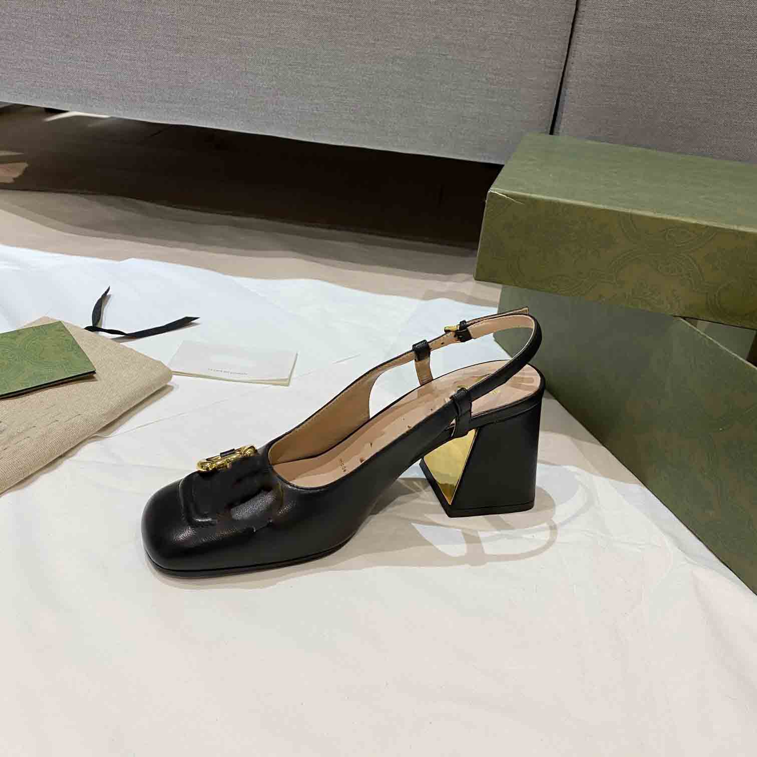 

Spring luxury thick heel Designer Sandals, High Heels Sandals size 35-40, Black