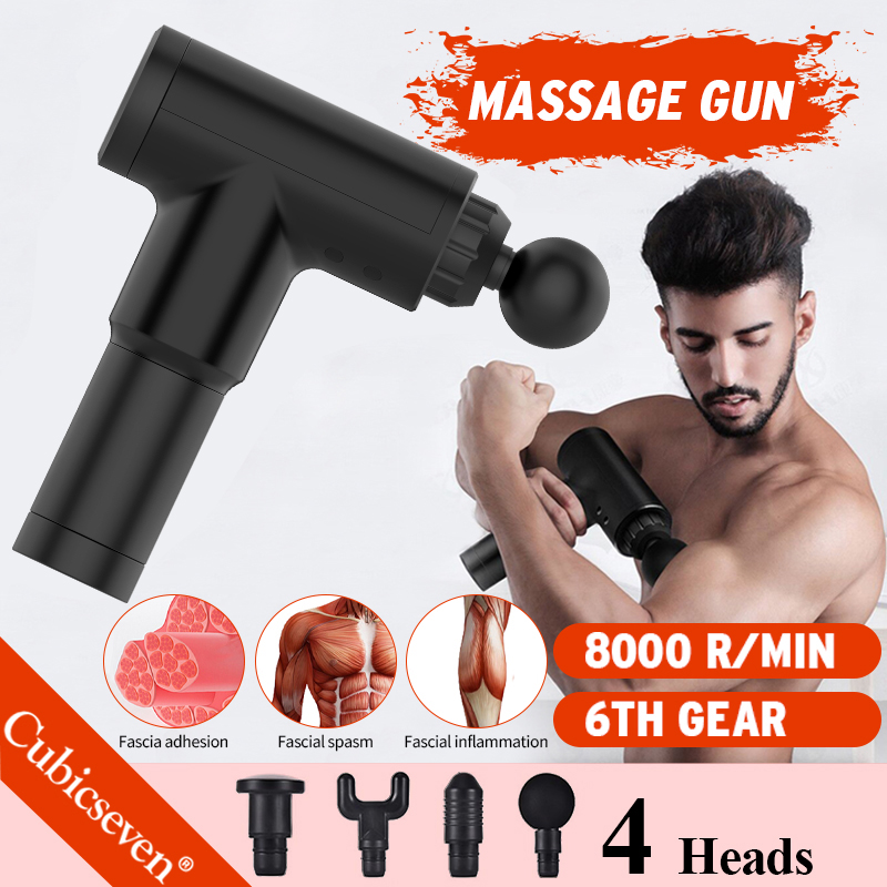 

Portable Massage Gun Facia Muscle Body Relax Machine Relieve Pain 6 Speed Therapy Massager Activity Trackers