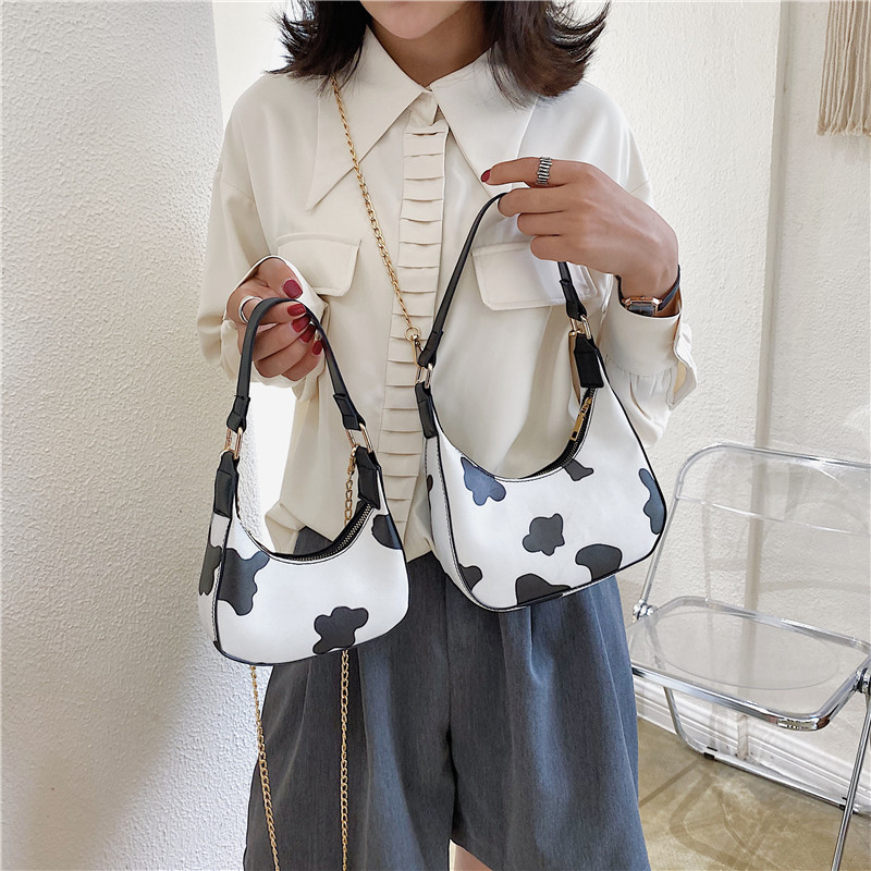 

2020 Women Waist Bag Fashion Bumbag For Woman Crackle Belt Bag Lady Cross Body Bag Sac Banane Cow Style new, White