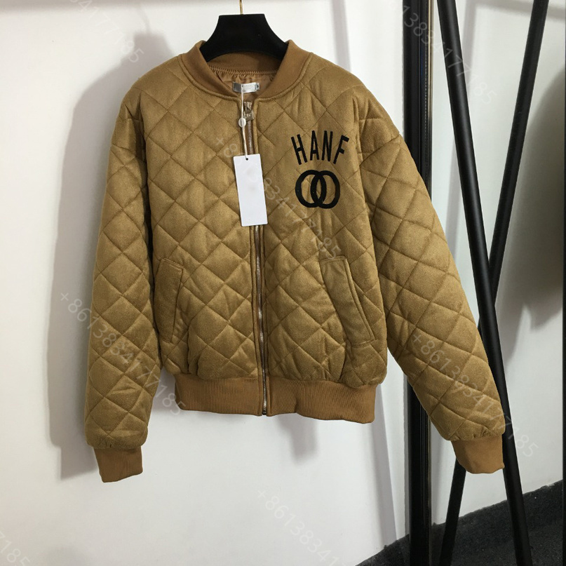 

Fashion cc women coat jacket cotton double check letters logo brand round neck slim waist long sleeve coats jackets tops womens designer clothes wholesale