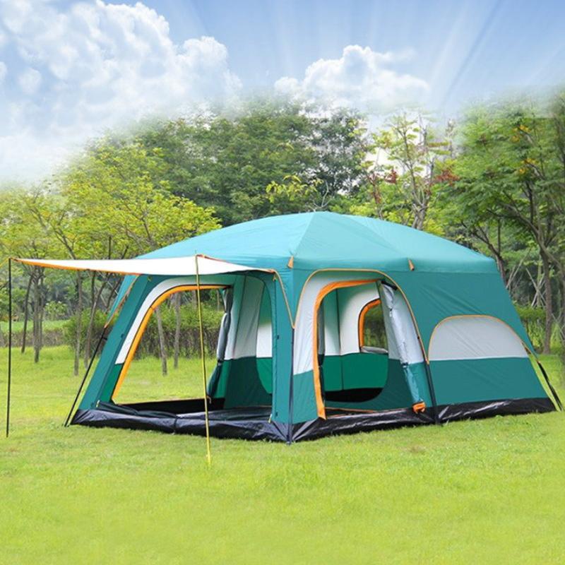 

The camel outdoor New big space camping outing two bedroom tent ultra-large hight quality waterproof camping tent