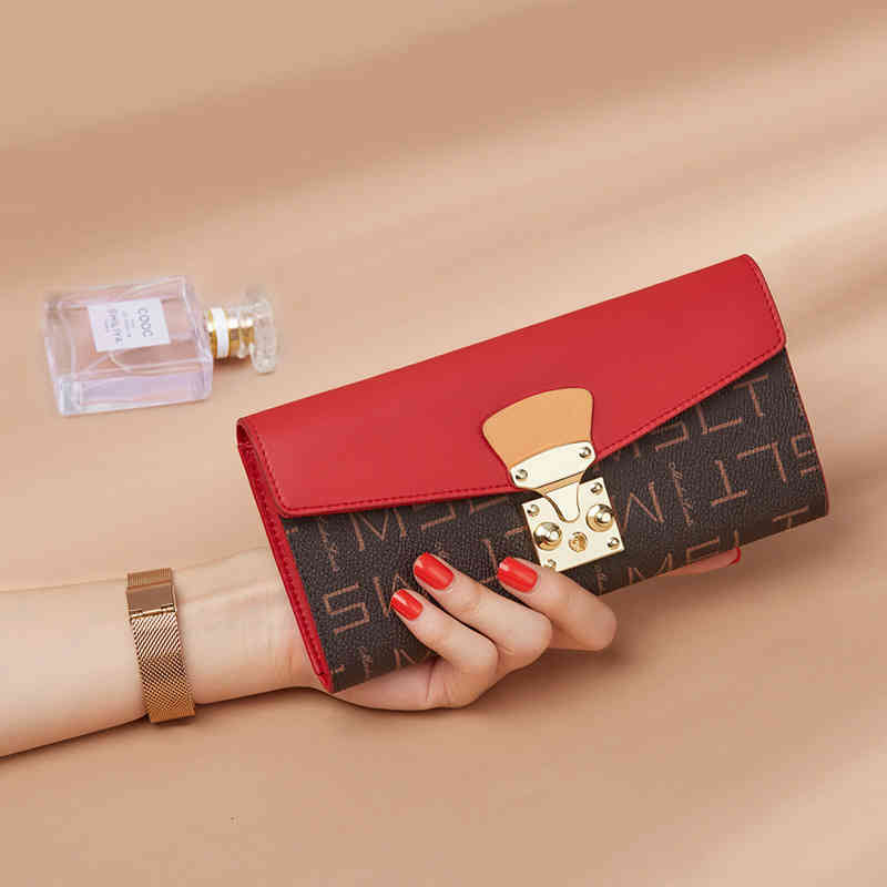 

Handbag Luxury 2022 Fashion Wallet Women Long Large Capacity Simple, Red