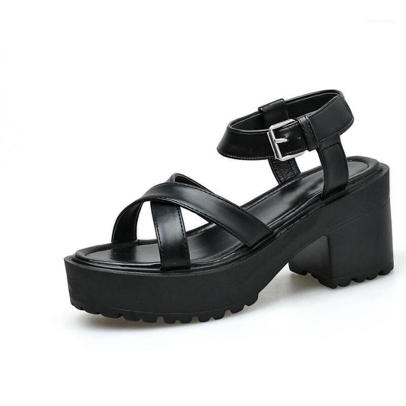 

women shoes sandles Platform Shoes chunky sandals Casual high heels gladiators summer sandals summer dress YMB95-11, Black
