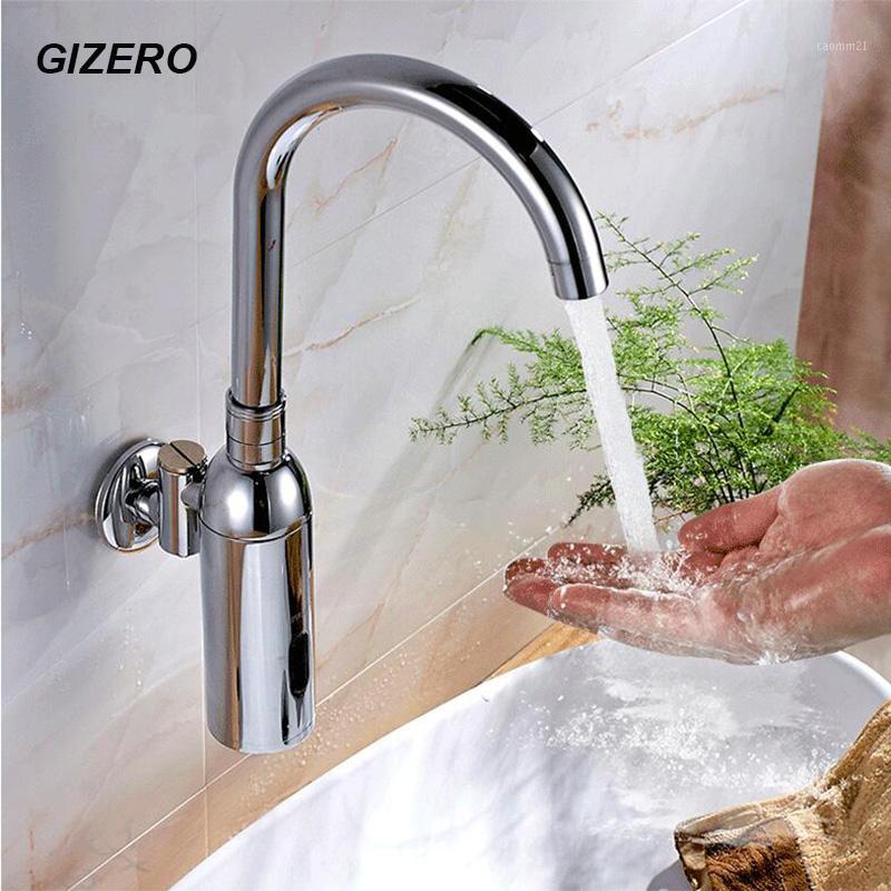 

Wall Mounted Automatic Sensor Faucet Hands Free for Hotel//Airport Chrome Polished Single Cold Sense Torneira ZR10221