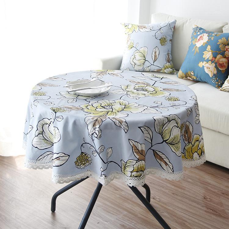 

Table Cloth Fabric Cotton Korean Printed Canvas Garden Round Tablecloth Microwave Cover Universal Multi-purpose Wholesale