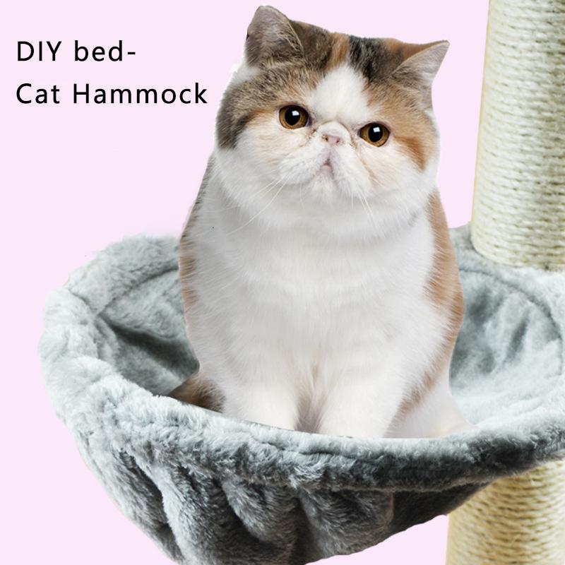

Soft Cat Hammock Install On Cat Tree Sleeping Kennel Hanging Thick Plush 4Colors Big Capacity Dia 30cm/35cm Pet Bed Big