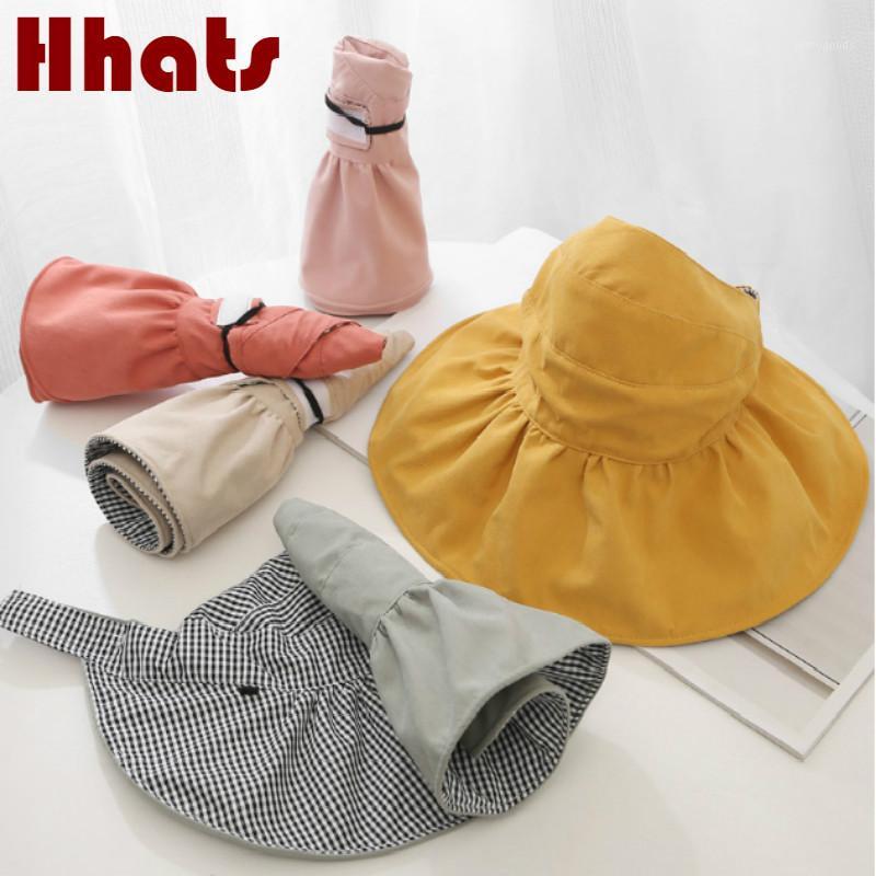 

Family Size Foldable Reversible Sun Hat Solid Empty Top Bucket Hat With String Outdoor Sports Fishing Cap Wide Brim Sun Bob1, Yellow