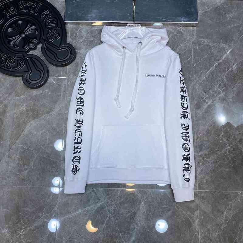 

21ss Chrome Hoodie Scroll Simple Classic Men' Cotton Ladies -xl, White