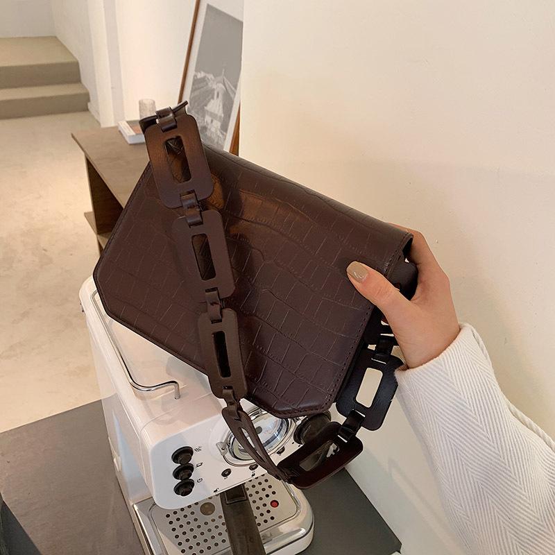 

2020autumn and winter new fashion underarm bag retro all-match messenger bag shoulder small square brand designer female, Brown