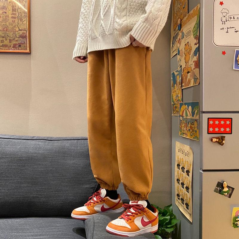 

2020 autumn winter New Arrivals men's sports camo pants Korean version loose casual gray handsome overalls Free shipping, Black