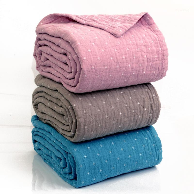 

Blankets Style Cotton Four Layer Gauze Three Colors Machine Wash Washing Printed Thin Air-conditioning Cover Blanket Tyrande