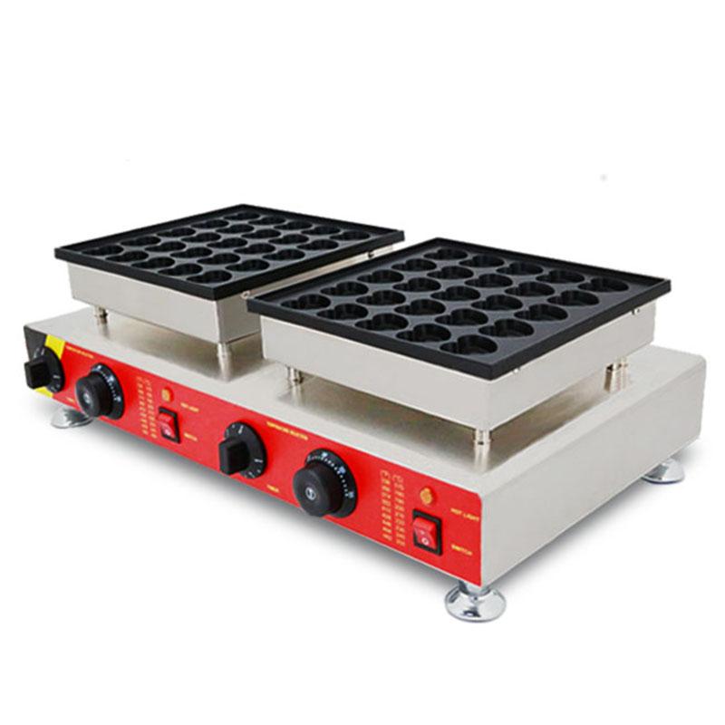 

CE Heart Dutch Poffertjes Grill Maker/50pcs Double Plate Heart Shaped Poffertjes Machine/25+25 holes style Maker Machine