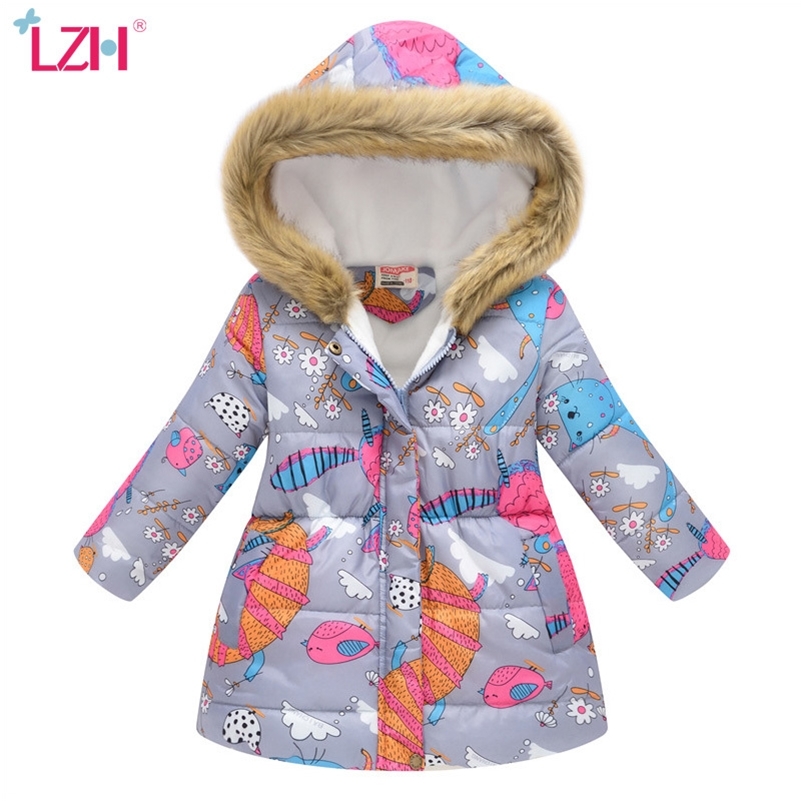 

Autumn Winter Parkas For Girls Down Jackets Kids Casual Warm Thick Fleece Coat Children Outerwear Coats For Girls Teens Clothes LJ201017, Picture color