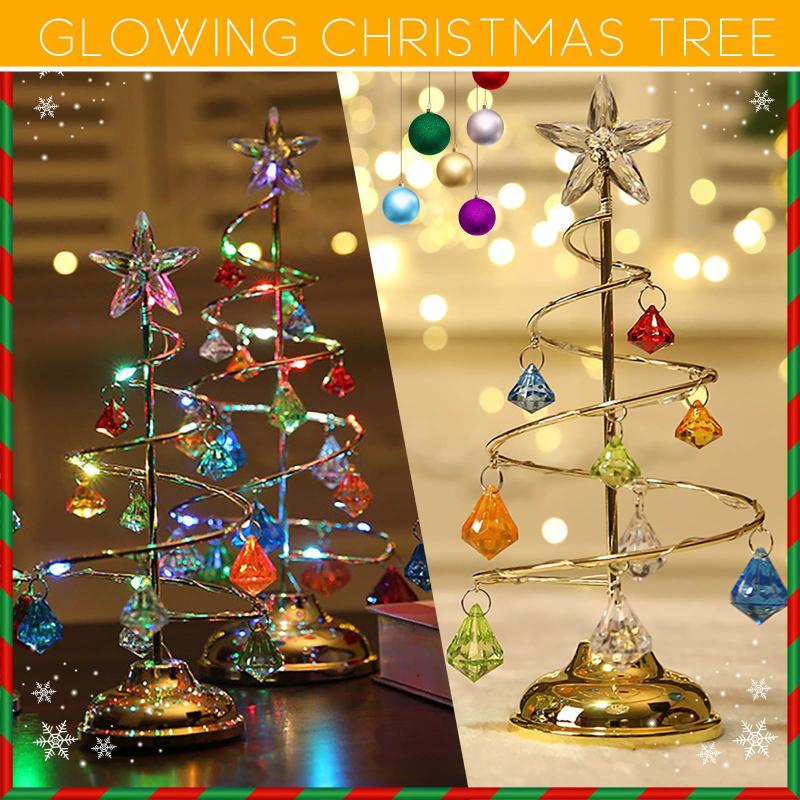 

Crystal Christmas Tree Led Lights Indoor Decoration Fairy Lights Bedroom String for Girlfriend Kids Baby Gift New Year