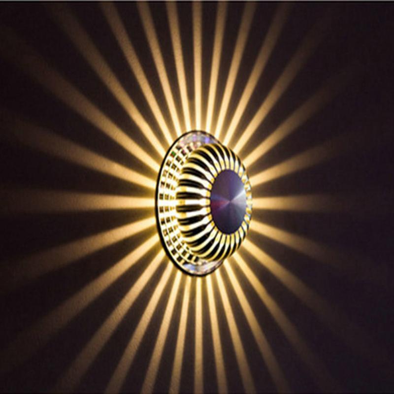 

Round LED Sun Flower Wall Lamp Aisle Corridor Light KTV Bar Wall Decoration Light