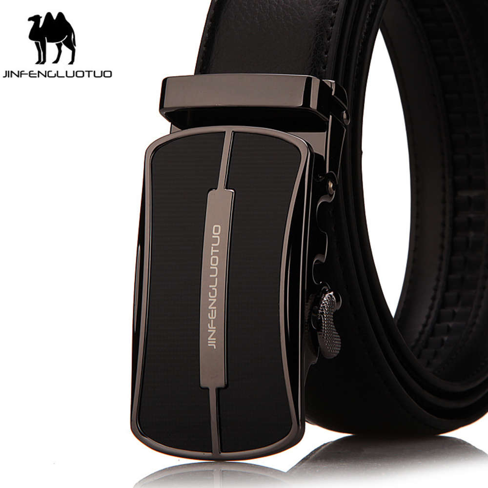 

Golden Camel men's business auto buckle leather belt, Black