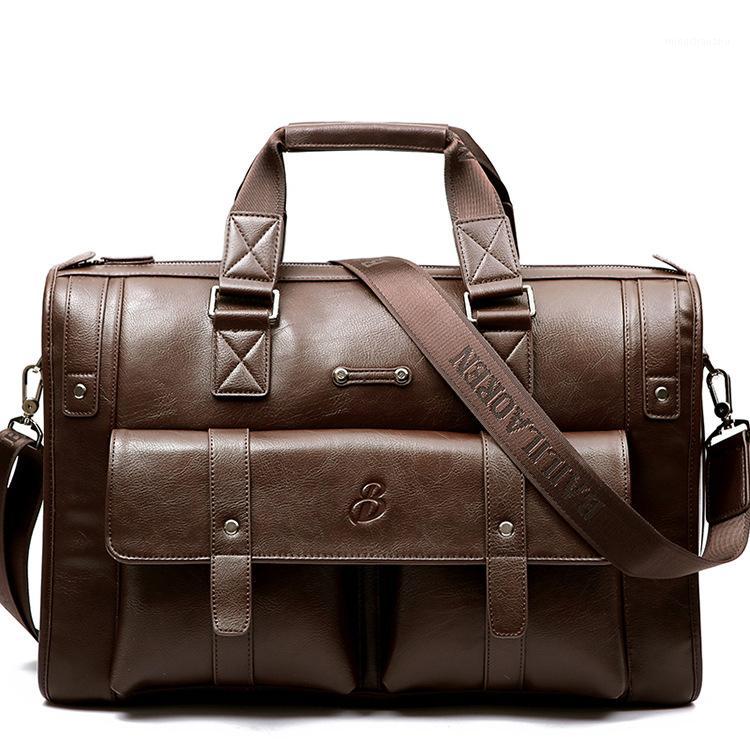 

Split Leather Business Men's Briefcase Large Vintage Shoulder Bag Men Messenger Bag Tote Classic Computer Travel Handbag1, Medium light brown