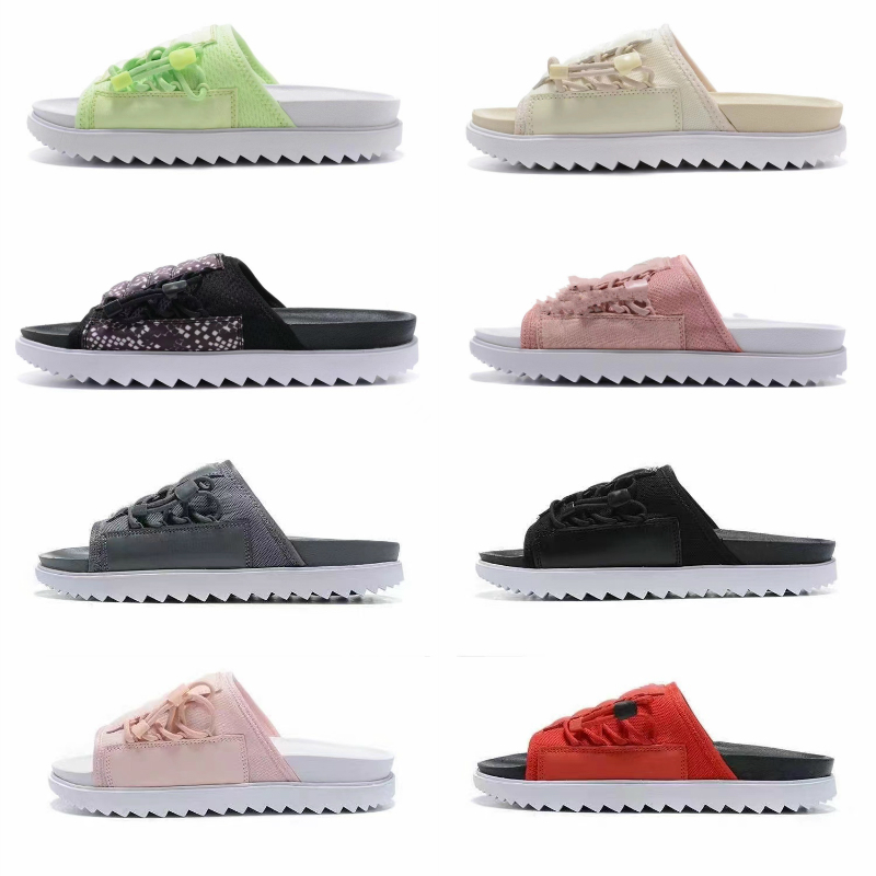 

Simple Men Women Slippers Sandals Black Red Black Beige Gray Powder Army Green Blue And White Designer Trainer S02