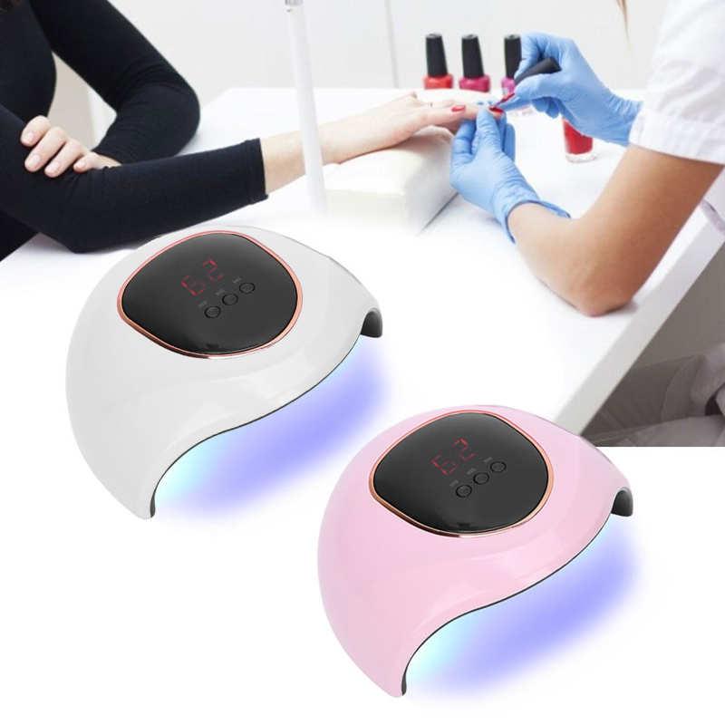 

72W UV Nail Art Gel Polish Dryer ManicureLight Professional Nail Art Machine Tools Timing Quick Dryer USB Charging Manicure Lamp, Pink