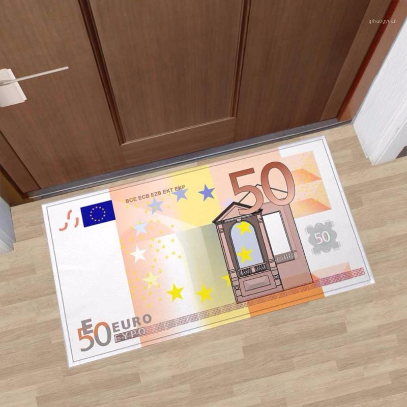 

New Custom Funny Euro Money Welcome Doormats Carpets for living room Bathroom Kitchen Mat Anti-Slip Floor Mat Rugs alfombra1, 200