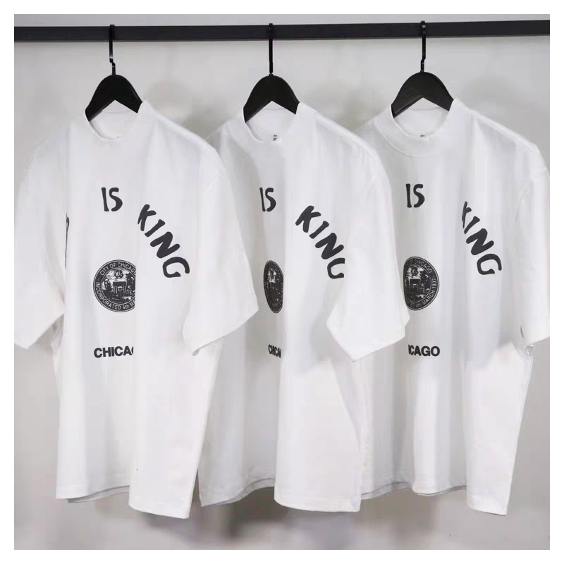 

2021 New Kanye West Shirt Vintage Oversized 3d Lettering Printed t Shirts Men Women Hip Hop Graffiti Short Sleeve Top Tee Streetwear Gfme, White