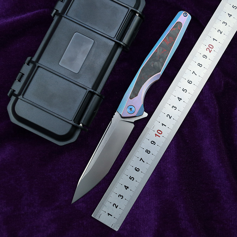 

NEW folding knife S35VN blade titanium alloy/carbon fiber handle outdoor camping survival kitchen knife fruit knife EDC tool
