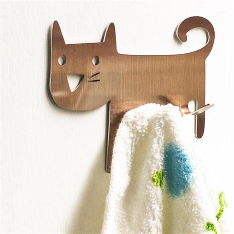 

Ellenmar Cute Cat Adhesive Hooks Self-Adhesive Strong Hook No Trace Waterproof Decoration Wall Hanger for Bathroom Kitchen Door1