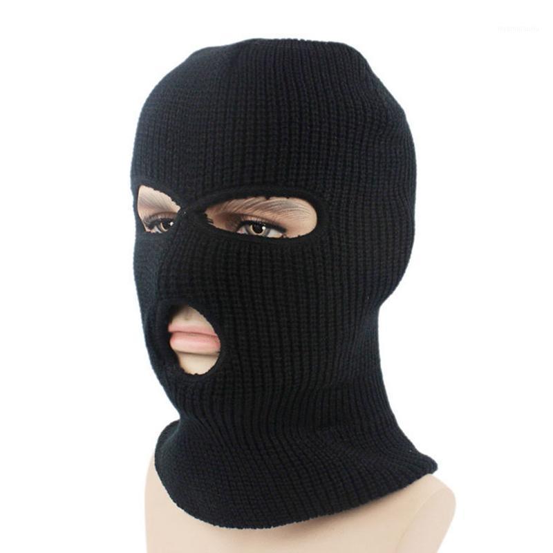 

Outdoor Cycling Windproof Full Face Mask Cover Knitted Hat Balaclava Winter Warm Ski Motorcycle Army Tactical Beanie Masks Hats1, Black
