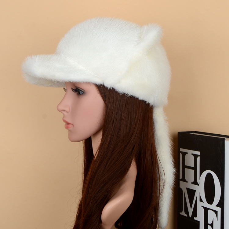 

Korean De Vison fur Really Buffer Reputed Baseball cap Mink Hat Cat Hot winter ear Women's All Games