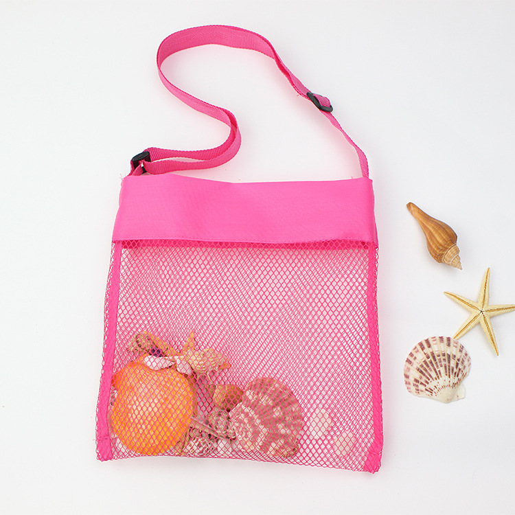 

Summer Beach Storage Mesh Bag For Kids Children Shell Toys Net Organizer Tote Bag sand away Portable adjustable Cross Shoulder Bags PPD4138