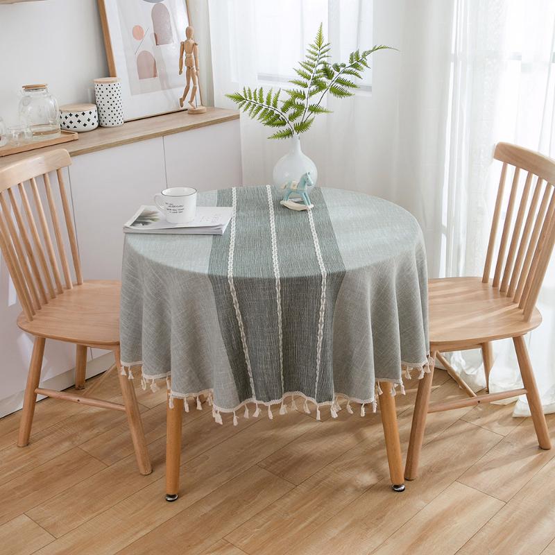 

150cm Round Table Cloth Tassel Tablecloth For Coffee table Home Kitchen Decoration