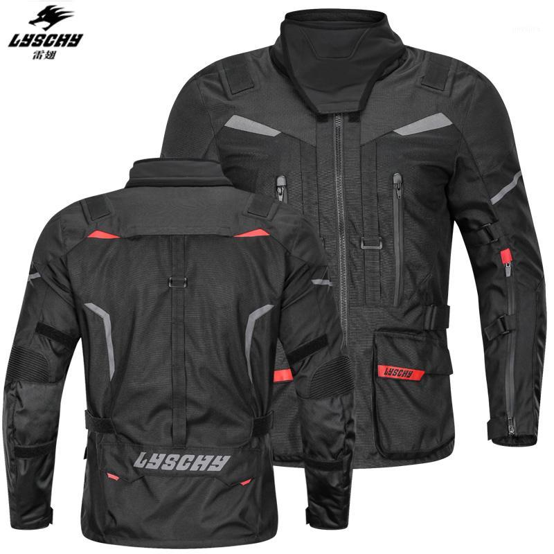 

LYSCHY Warm Waterproof Motorcycle Jacket Pants Riding Suit Protection Reflective Coat Body Armor Clothing Men Protector Jacket1