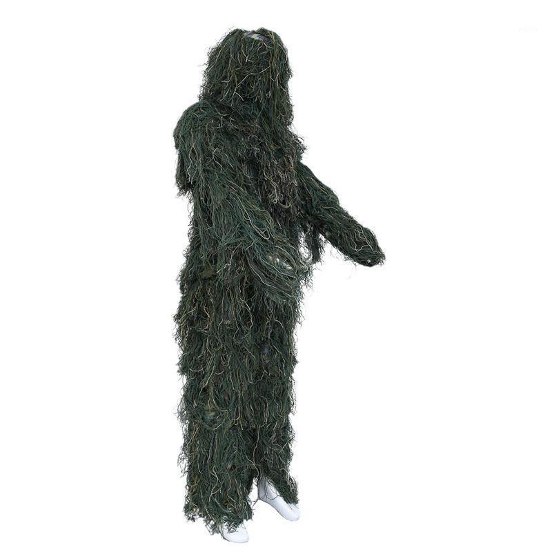 

3D Universal Camouflage Suits Woodland Clothes Adjustable Size Ghillie Suit for Hunting Camouflage Set Kits1, As shown