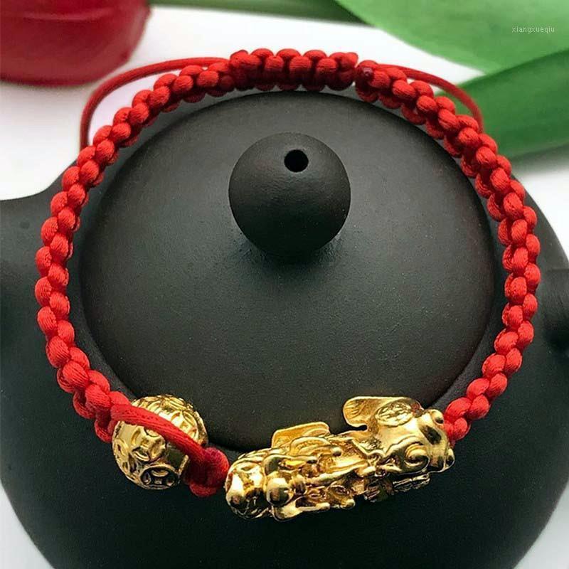 

Beaded, Strands Pixiu Money Animal Charm Bracelet Black Red Rope Thread String Braided Bracelets For Men Women Couples