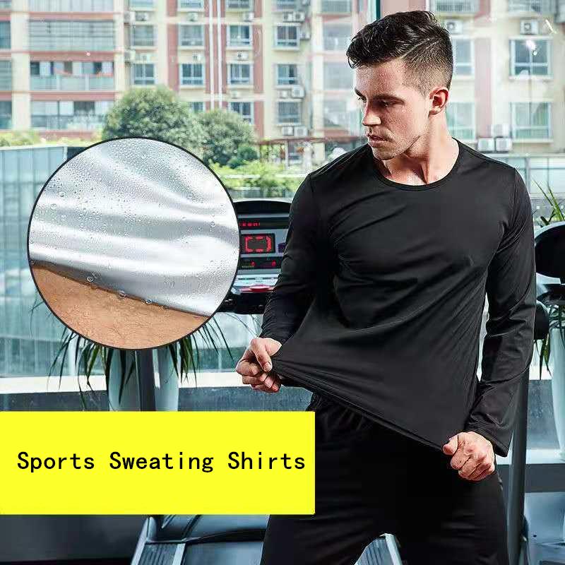 

Men Sports Sweating Shirts Short & Long Sleeve Running Fitness Training Quick Sweating Heat Gathering Inner Silver Coating Tees, Pants